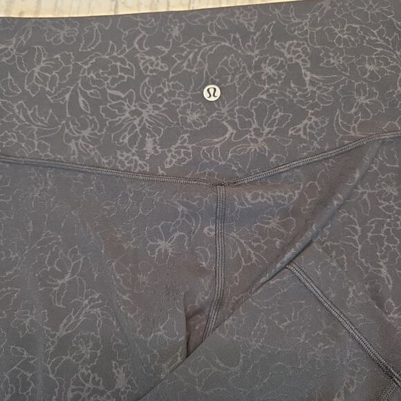 Lululemon Align Pant Folk Floral Emboss Black S z 10 - Picture 5 of 10